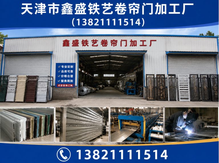 西青区天津市鑫盛铁艺卷帘门加工厂展示图